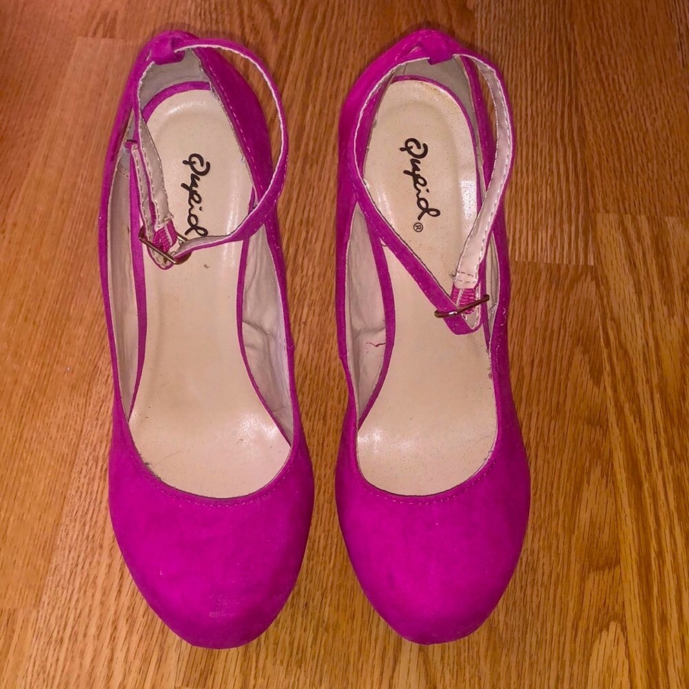 Quipid hot pink exotic heels